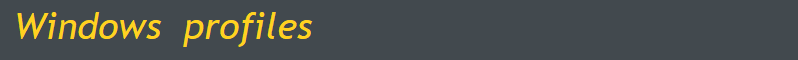 Windows  profiles